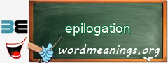 WordMeaning blackboard for epilogation